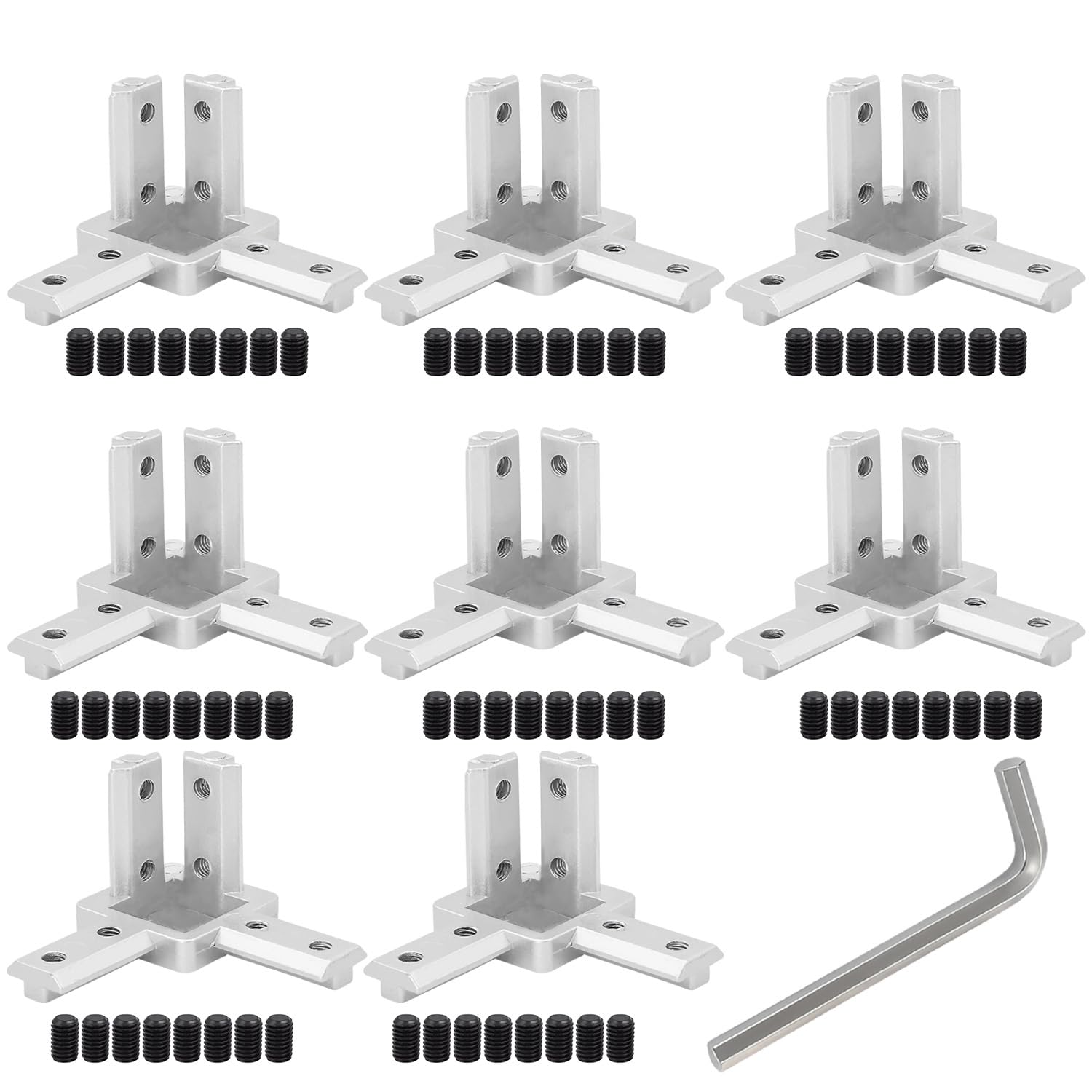 Kamtop Connecteur Profilé Aluminium 2020, 2pcs Connecteur à Angle Réglable Rotation à 180°avec