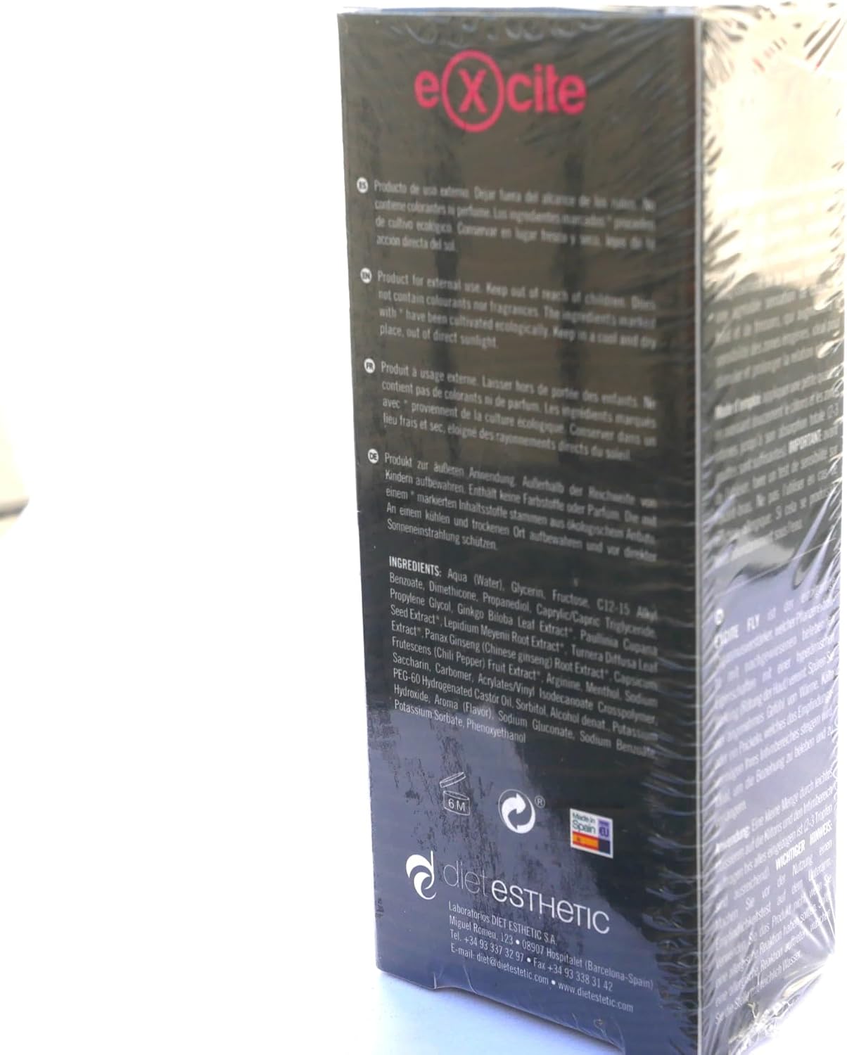 Excite Fly Orgasm Enhancer Clitoris Clitoral for Women Damiana Guarana Maca Arginina Ginseng Ginko Biloba Potency Orgasmic Drop Cream Sexuales 0.67fl oz / 30ml