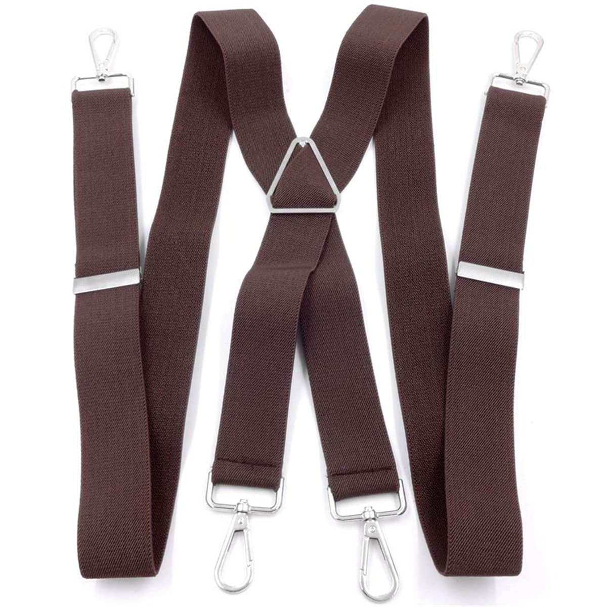 Bretelles pour hommes en nylon marron parfaites pour le bureau et les loisirs