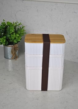Zebra 3l  Bambu Kapakl  Lunch Box 1 Lt + 2x 0,50 Lt- Kare Lastikli Saklama Kab  Seti