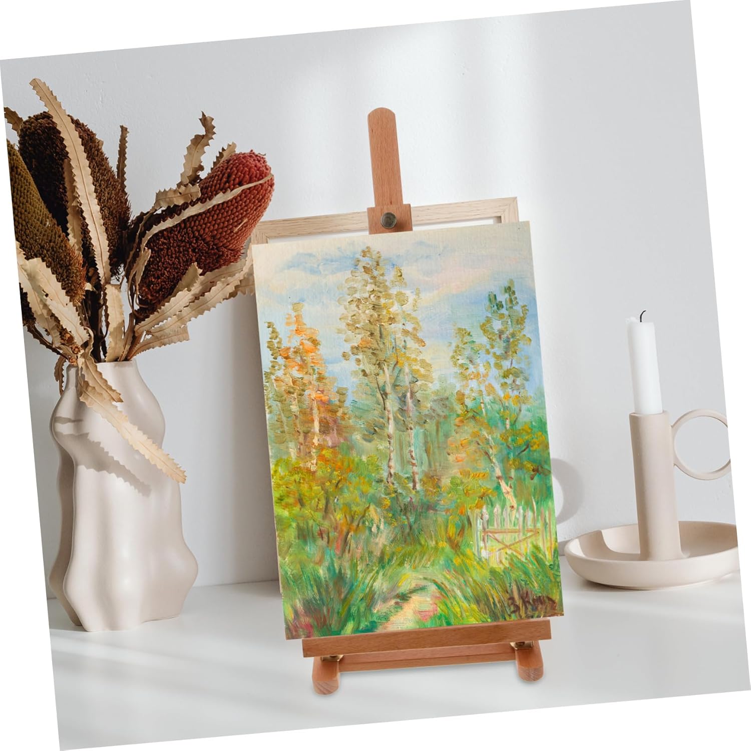 Generic Tabletop Easel Stand for Display Sturdy Wood Artist Easel Art Easel for Beginners and Adults for Painting Sketching and Crafts