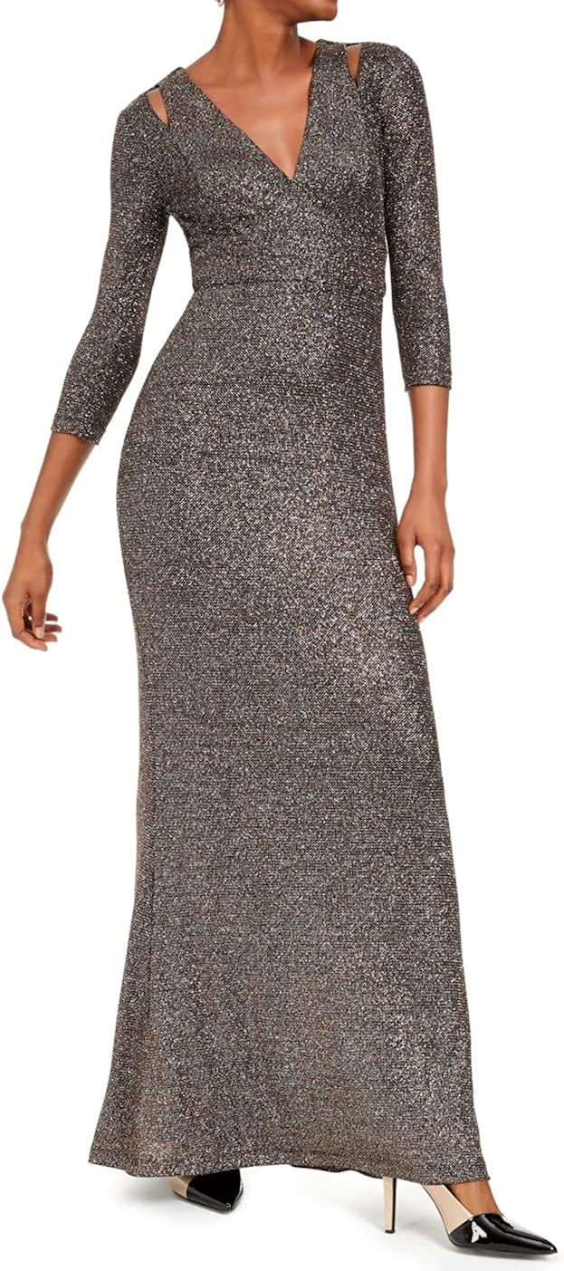 calvin klein blue sequin dress