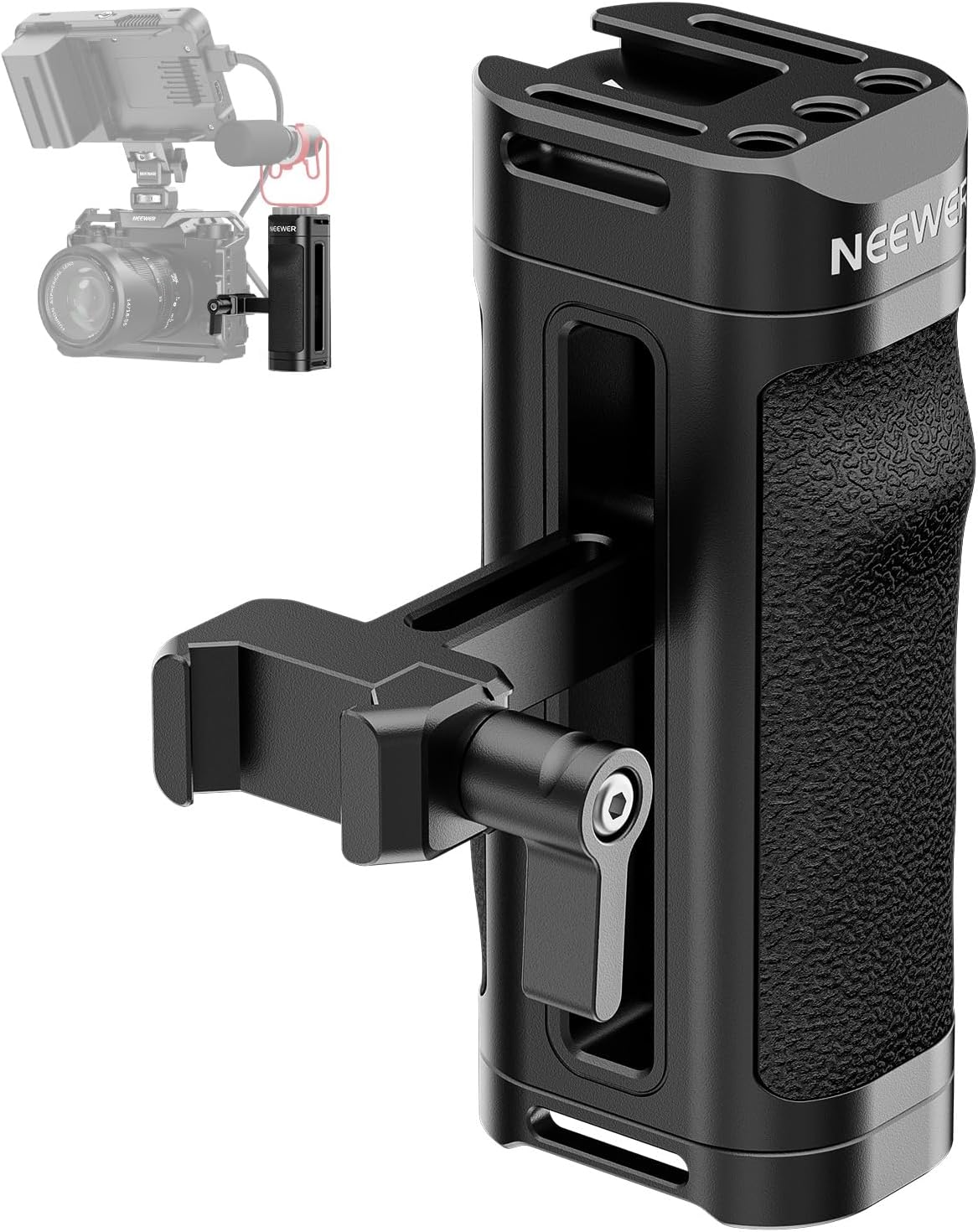 Maniglia Top Handle Con NATO Rail Per Fotocamera - Supporto Gimbal, Freddo Scarpone, Per Video Professionali - Foto 8