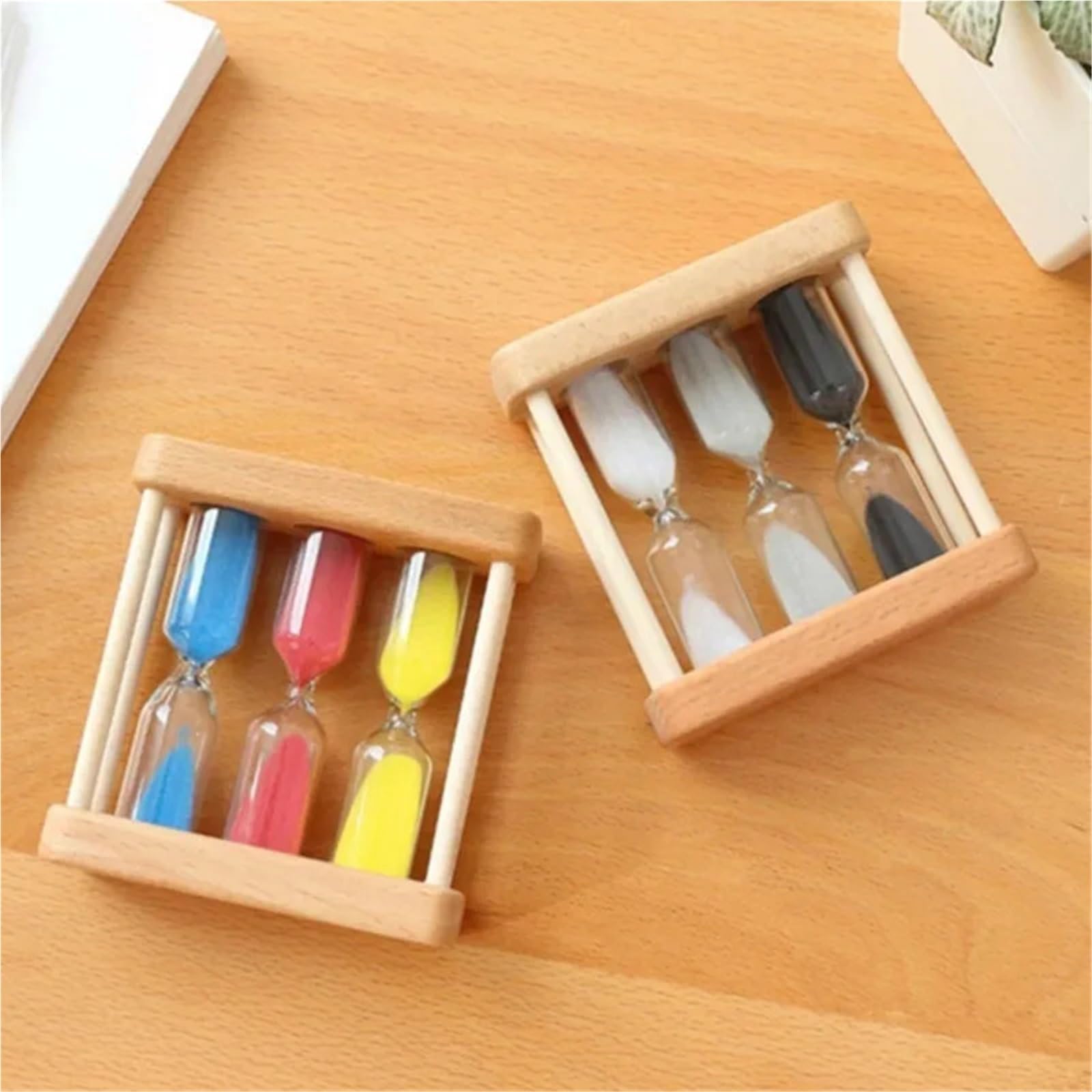 Reloj de Arena, Cepillo de Dientes de Madera, máquina para Hacer té, Manualidades Creativas, Temporizador, Colorido para el hogar