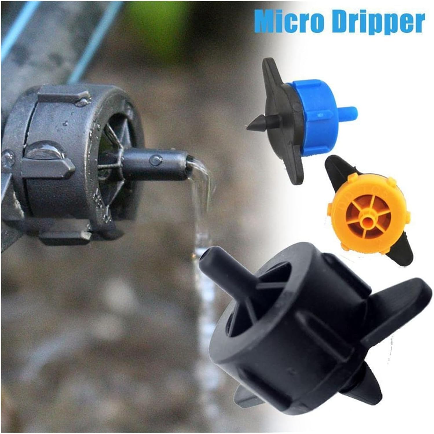 Irrigation System forgarden 100x Pressure Compensating Dripper for Irrigation System forgarden drip Irrigation Parts Garden Sprinkler(4L)