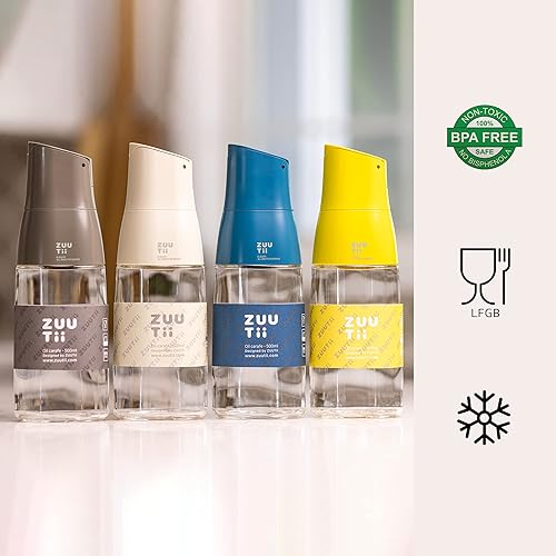 Miniatura 7 de Zuutii Dispensador de aceite de oliva, botella dispensadora de aceite sin goteo para cocina, dispensador de aceite y vinagre, botella de aceite de