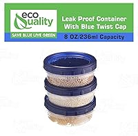 Vista 4 de [Paquete de 12] Contenedores de almacenamiento de 8 onzas con tapa giratoria – Recipientes herméticos de plástico para almacenamiento de alimentos