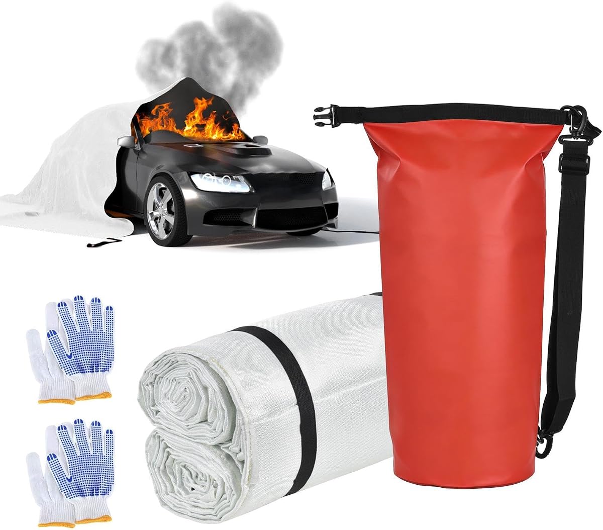 Emergency Fire Blanket for Car Fiberglass