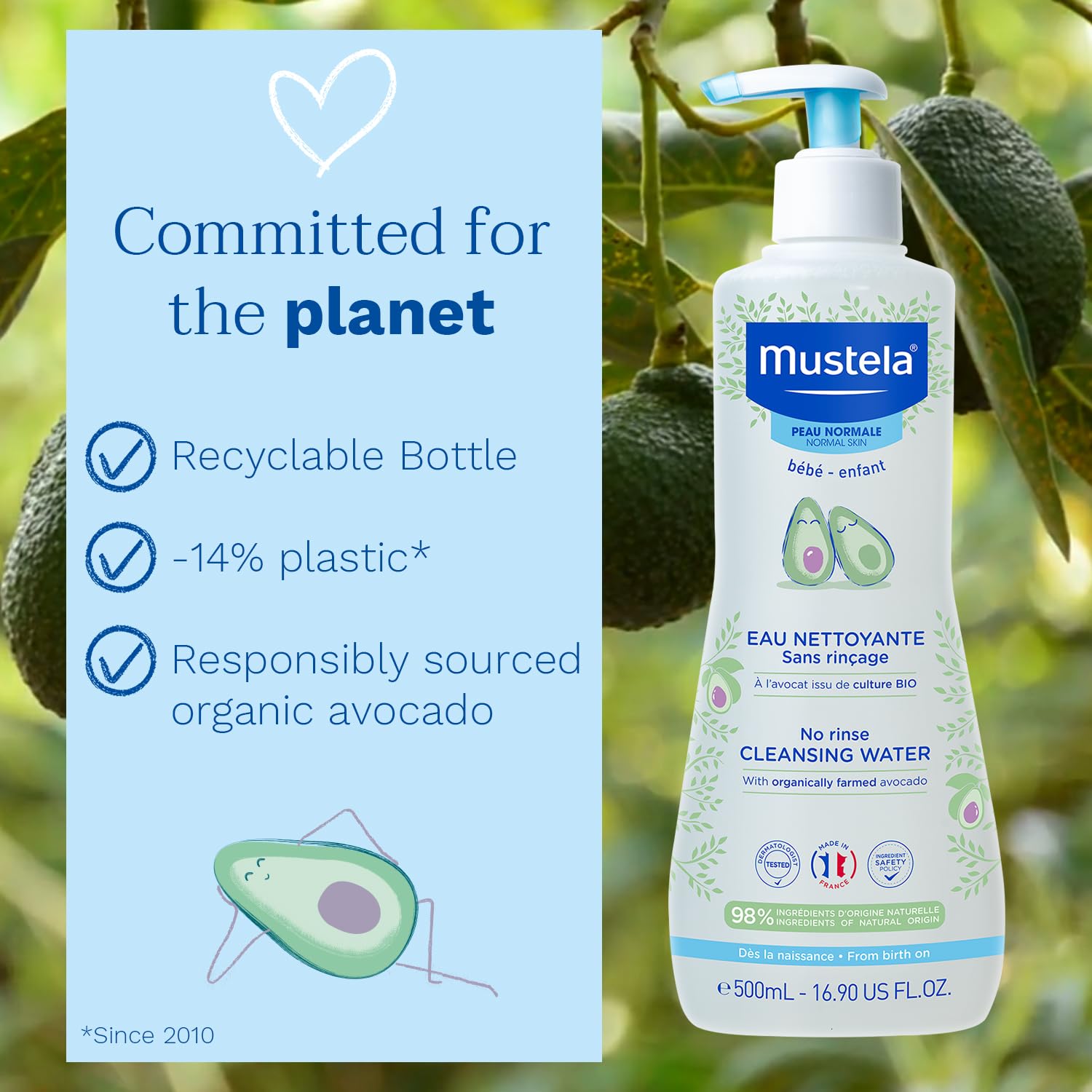 Mustela No Rinse Cleansing Water 500 Ml