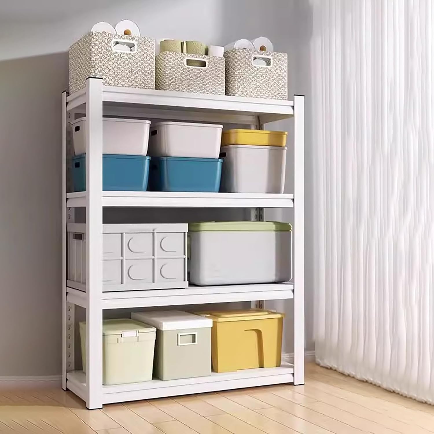 3-Tier / 4-Tier Retail Display Racks,Kitchen Organizer Shelf,Convenience Store Snack Display Stand,Strong load-bearing capacity,Adjustable shelves,for Warehouse Supermarket.(Black,80*50*113cm)