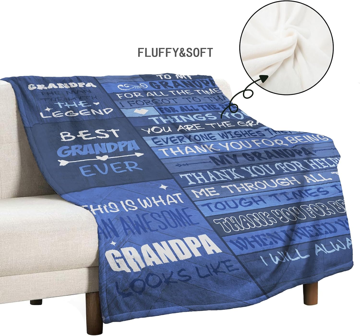 Grandpa Gifts,Gifts for Grandpa,Grandpa Gifts from Granddaughter,Grandpas Birthday Gifts,Best Grandpa Gift,Gift for Grandpas Birthday Blanket 50" x 60"