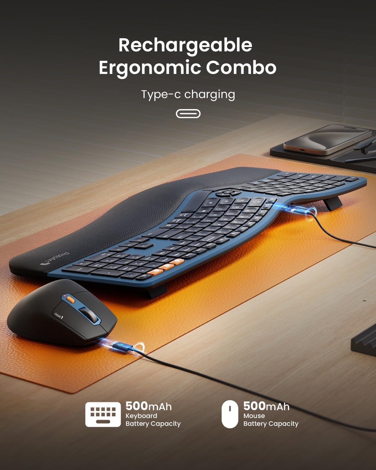 ProtoArc EKM01 Plus Keyboard and Mouse Charging