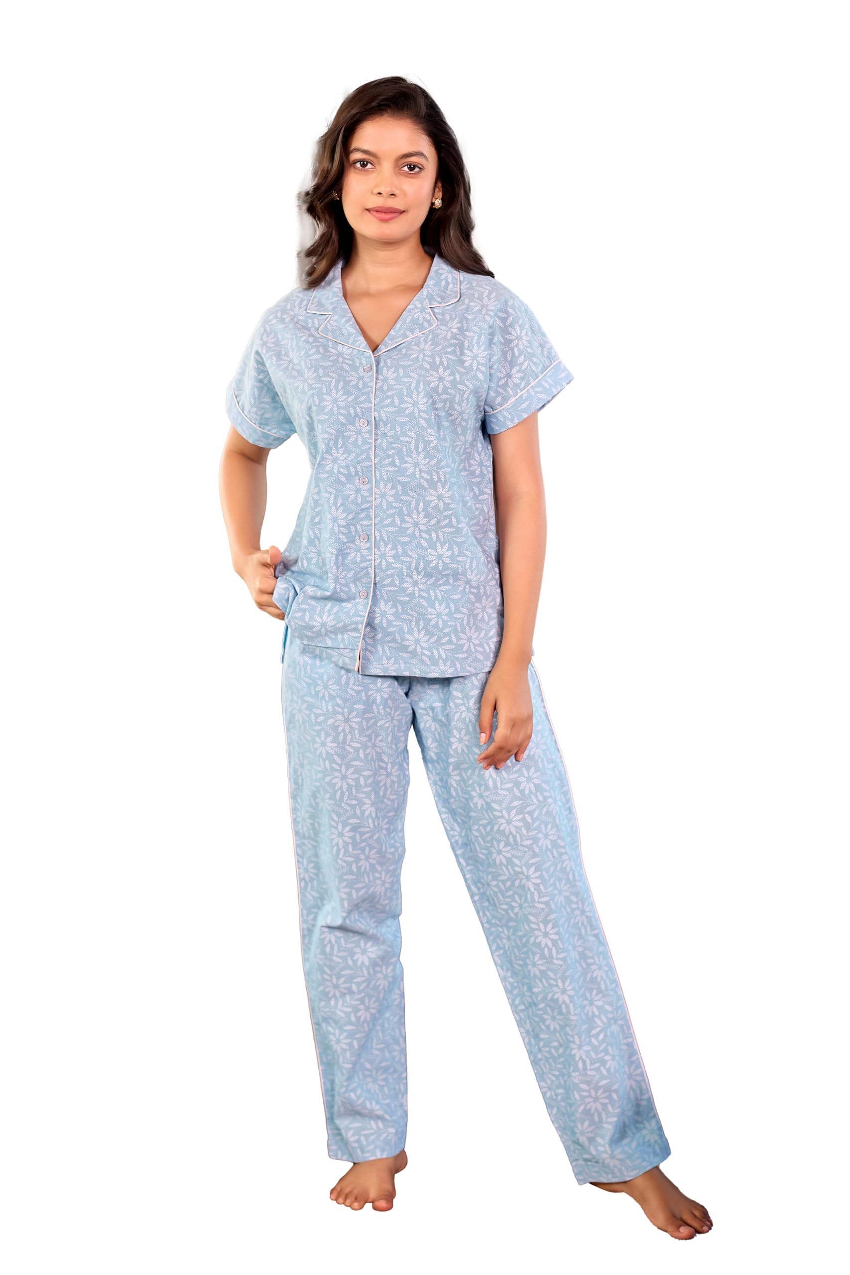 stories of banno's swagger Banno's Swagger | Women's Khadi Printed Cotton Night Suit Set | Night Suit for Women | Pajama Set | Night wear for Women-picture-10
