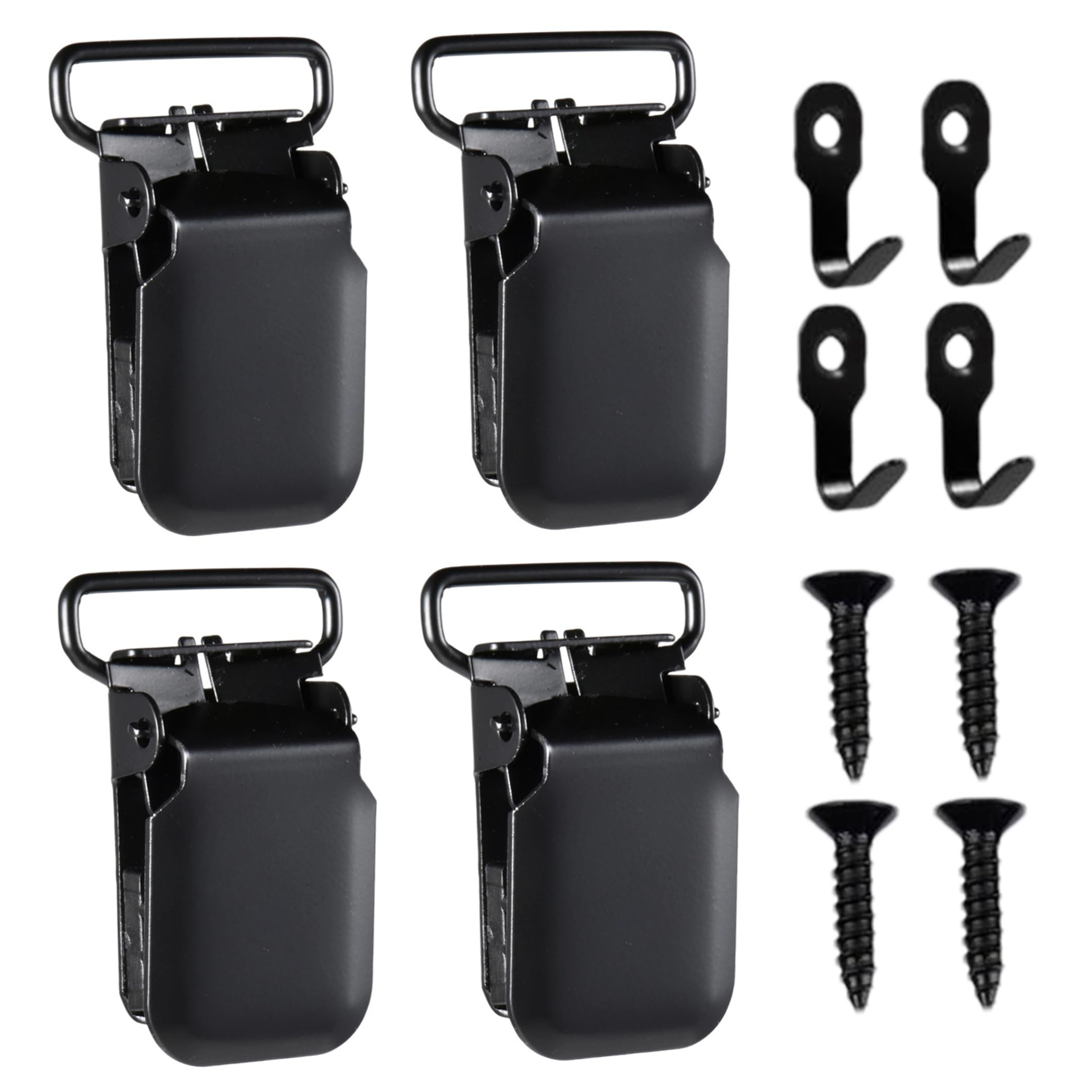 Xoeryoy 4 Pack Tapestry Hanger, Non-slip Tapestry Clips for Walls Sturdy Metal Clips for Quilt, Carpet, Decor Display (Black)