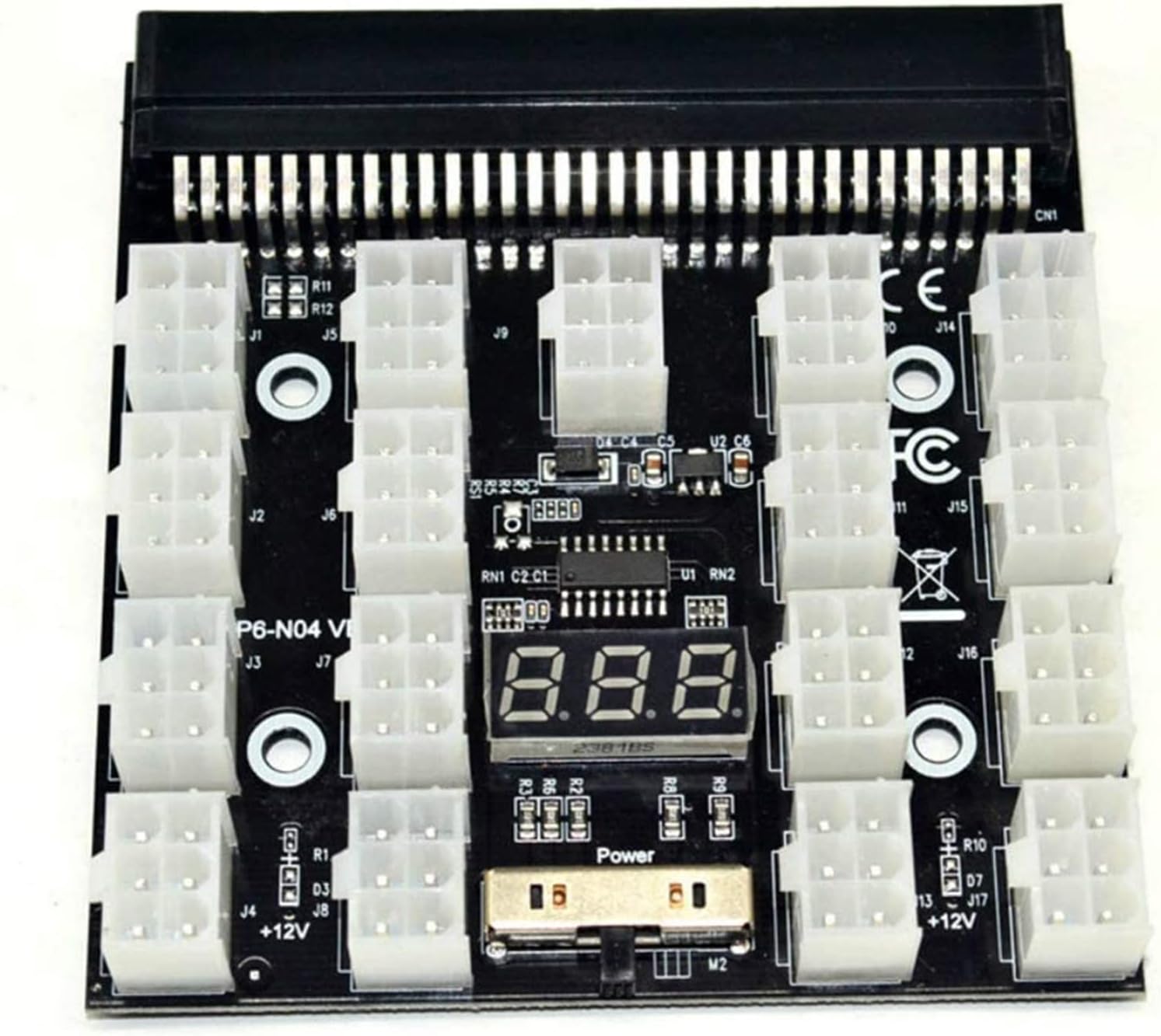 CZKE 12V PCI-E 12/17x 6 Pins Power Adapter Server Power Supply Breakout Board for HP 1200W 750W PSU Server GPU BTC Mining (Color : 12 x 6 pin)