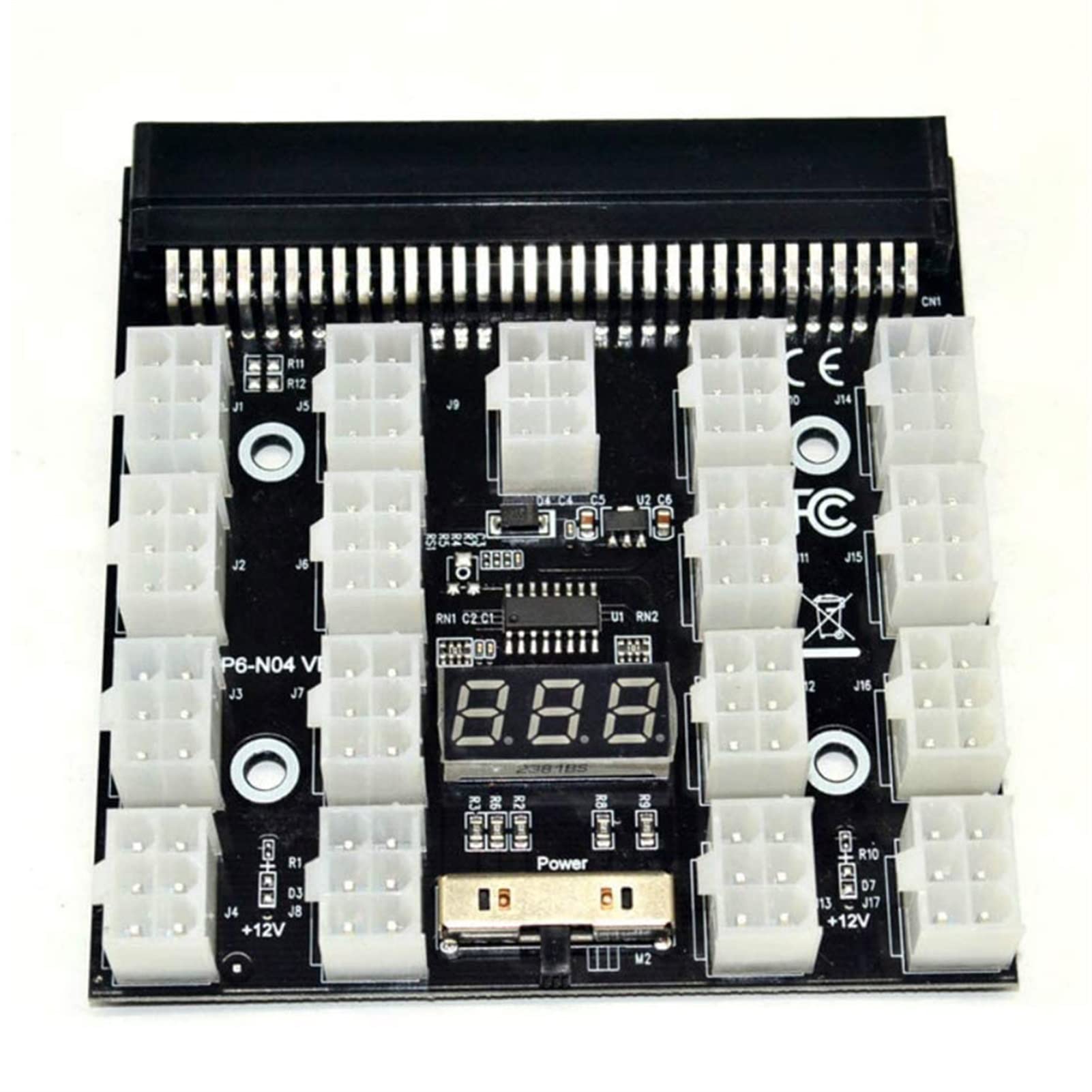 Adattatore di alimentazione PCI-E 12 V 12/17 x 6 pin per server HP 1200 W 750 W PSU Server GPU BTC Mining (17 x 6 pin)