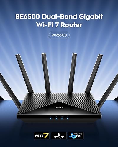 Miniatura 2 de Cudy BE6500 WiFi 7 Router Dual Band Gigabit Gaming Router, 6500Mbps, Cliente VPN y Servidor, Cudy Mesh y APP Compatible, Broadcom 2 GHz Quad-Core