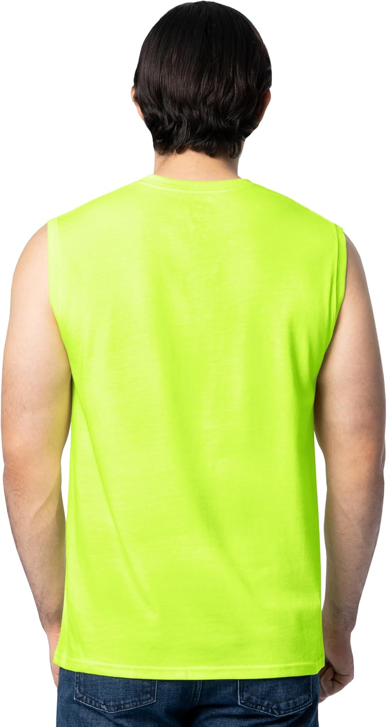 Fruit of the Loom Men's Eversoft Cotton Sleeveless T Shirts, Breathable & Moisture Wicking with Odor Control, Sizes S-4X