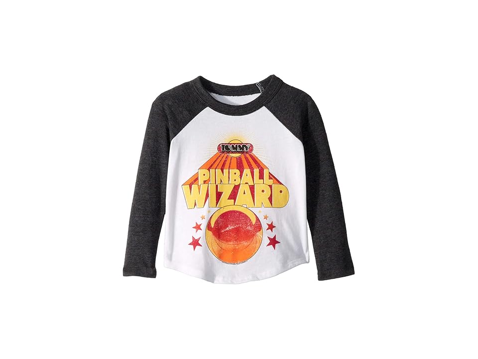 

Chaser Kids Extra Soft The Who Pinball Star Long Sleeve Raglan Tee (Toddler/Little Kids) (White/Black) Boy's Long Sleeve Pullover
