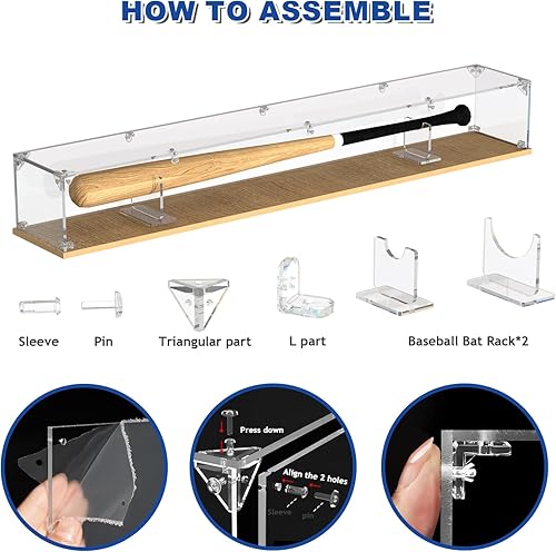 Miniatura 4 de dofopo Vitrina de acrílico transparente autoensamblable para coleccionables, caja de exhibición de acrílico, estuche de vidrio alternativo para