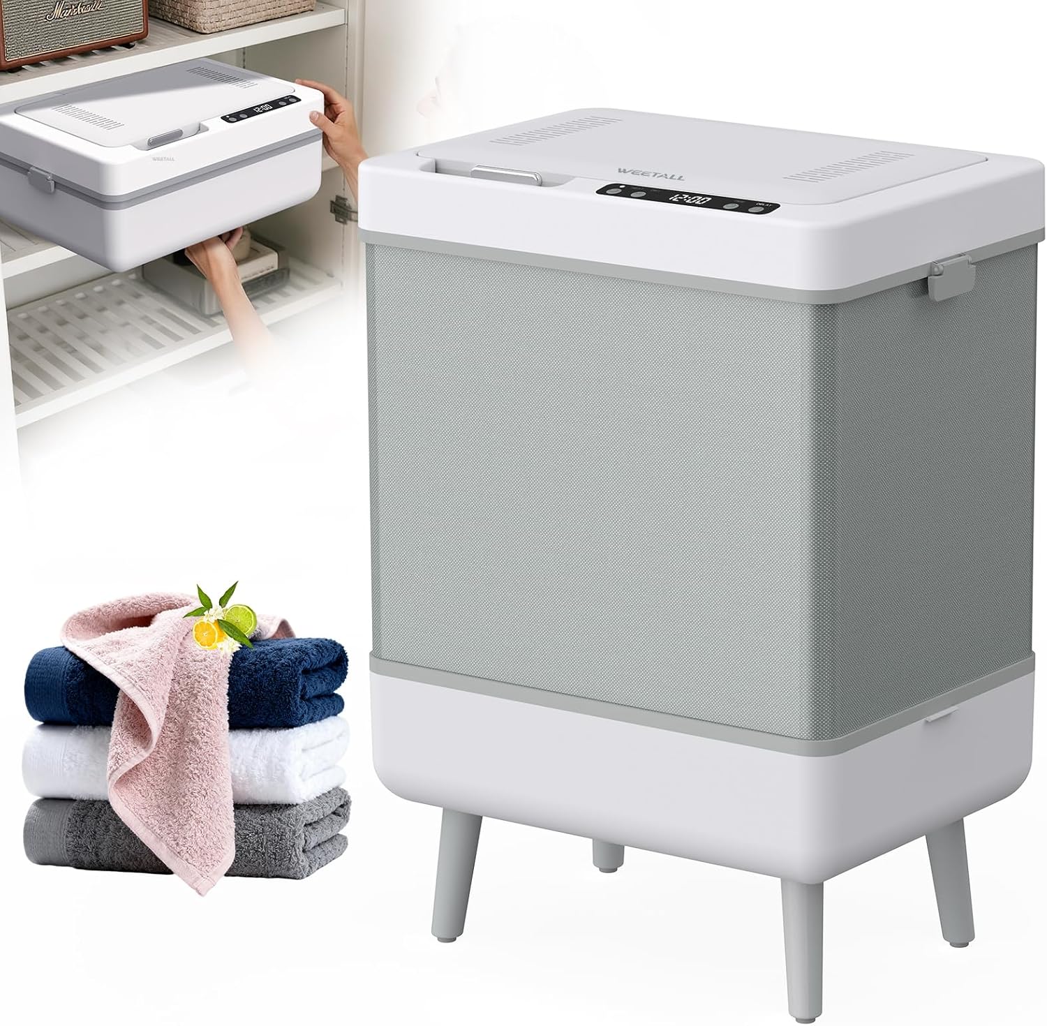 Hot Towel Warmer Bucket for Bathroom: 10 Gal Large Quick Heat Hot Warming Tub - Blanket Dryer Heater Towel Warmers Bucket with Timer - Portable Housewarming Luxury Spa Gift at Home