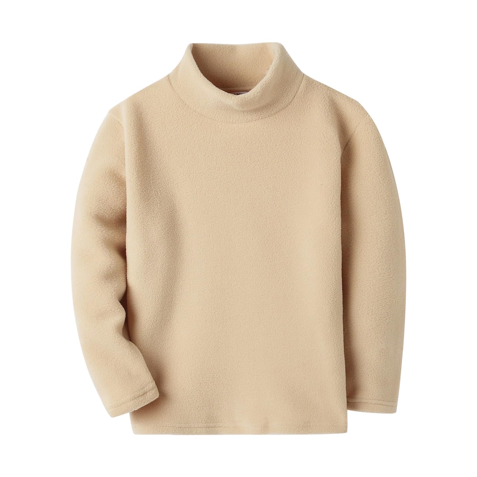 Mud Kingdom Kids Fleece Shirts High Collar Soft Tops Unisex