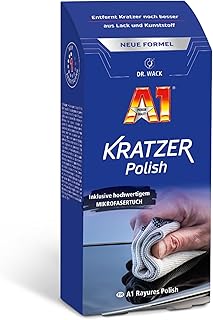 DR. WACK A1 Kratzer Polish 50 ml inkl. Mikrofasertuch - Kratzer-Entferner für Autos - Polierpaste für Lack & Kunststoff - Autopolitur für mehr Glanz - Hochwertige Autopflege
