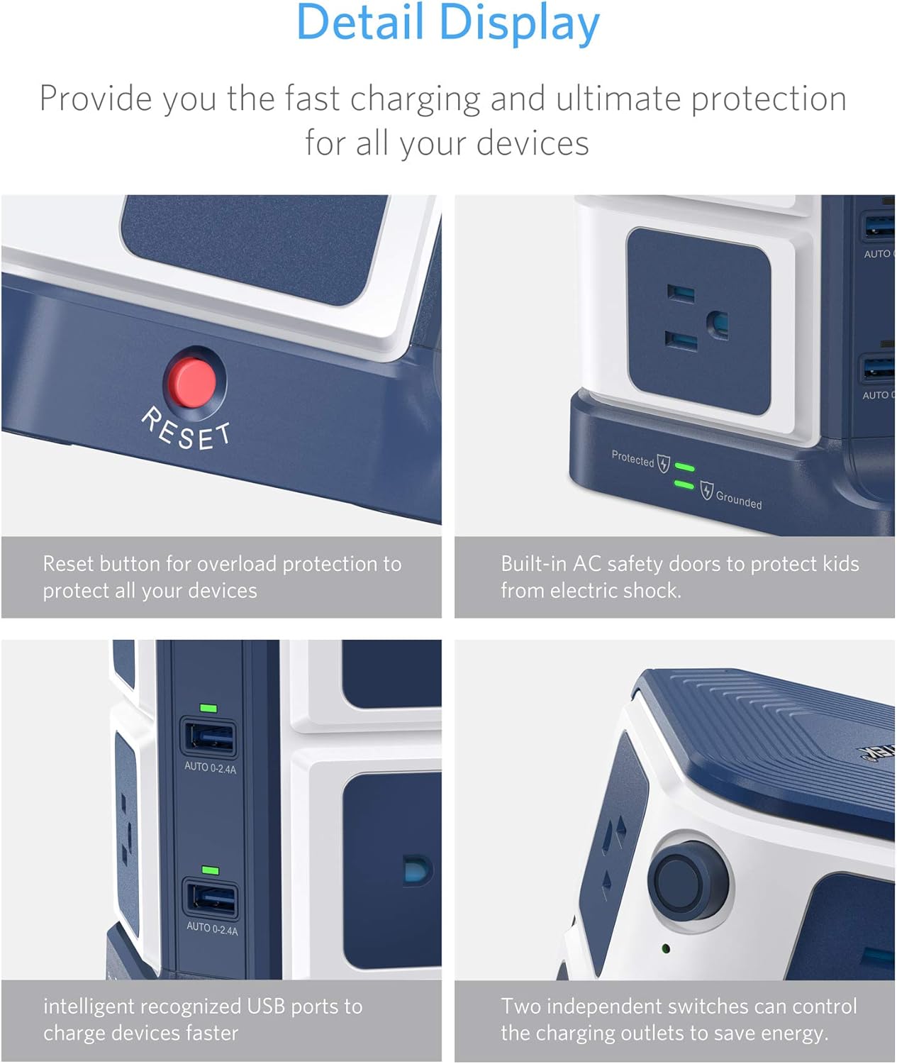 One-Day Sale: Up to 50% Off BESTEK Power Strip Tower 8-Outlet and 6 Smart USB Charging Ports 1500 Joules Surge Protector with 6 Feet Extension Cord ETL Listed Black Friday Sale 2022 BESTEK Power Strip Tower 8-Outlet and 6 Smart USB Charging Ports 1500 Joules Surge Protector with 6 Feet Extension Cord ETL Listed