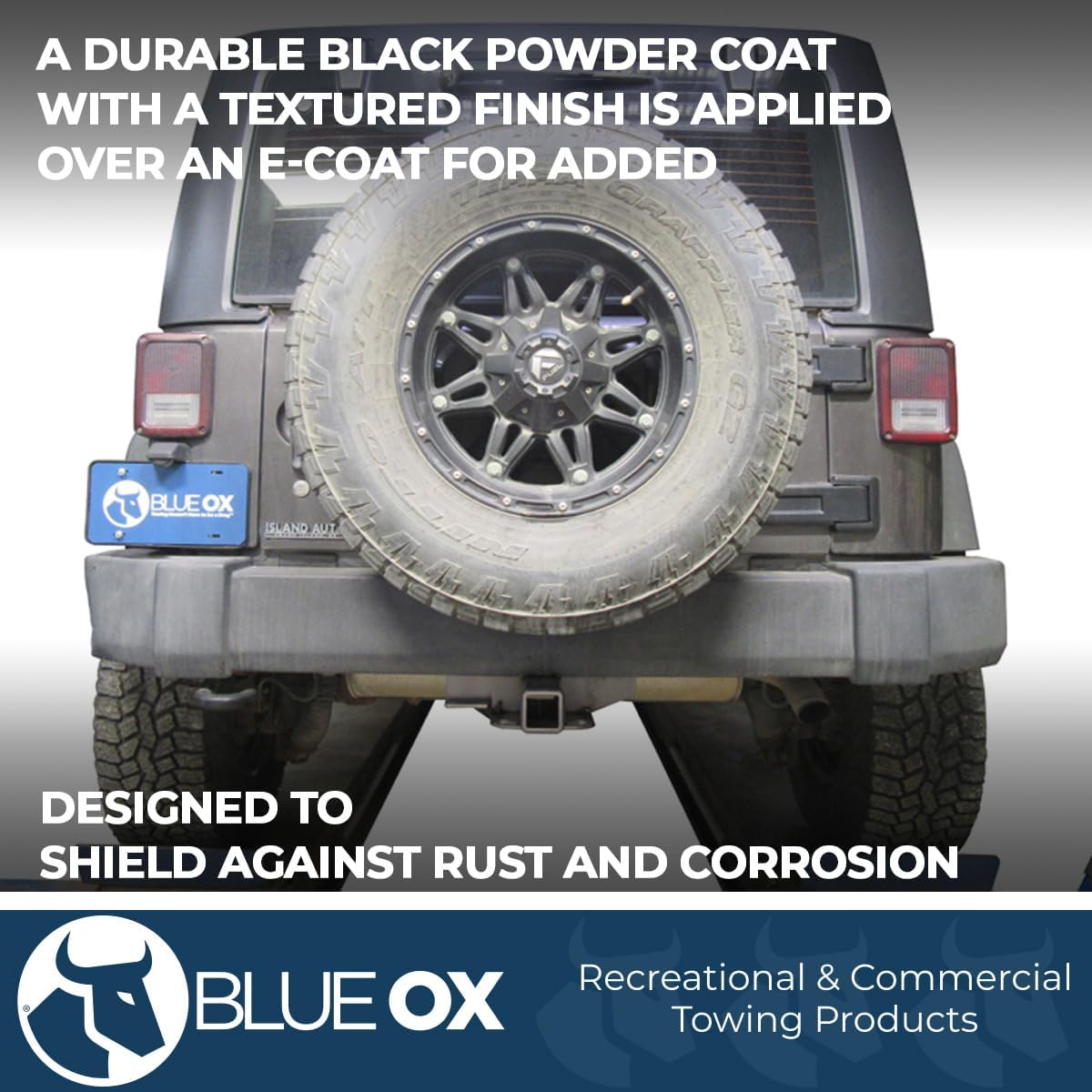 Blue Ox BXH3001 Custom Receiver Hitch for Towing, Fits Select Jeep Wrangler