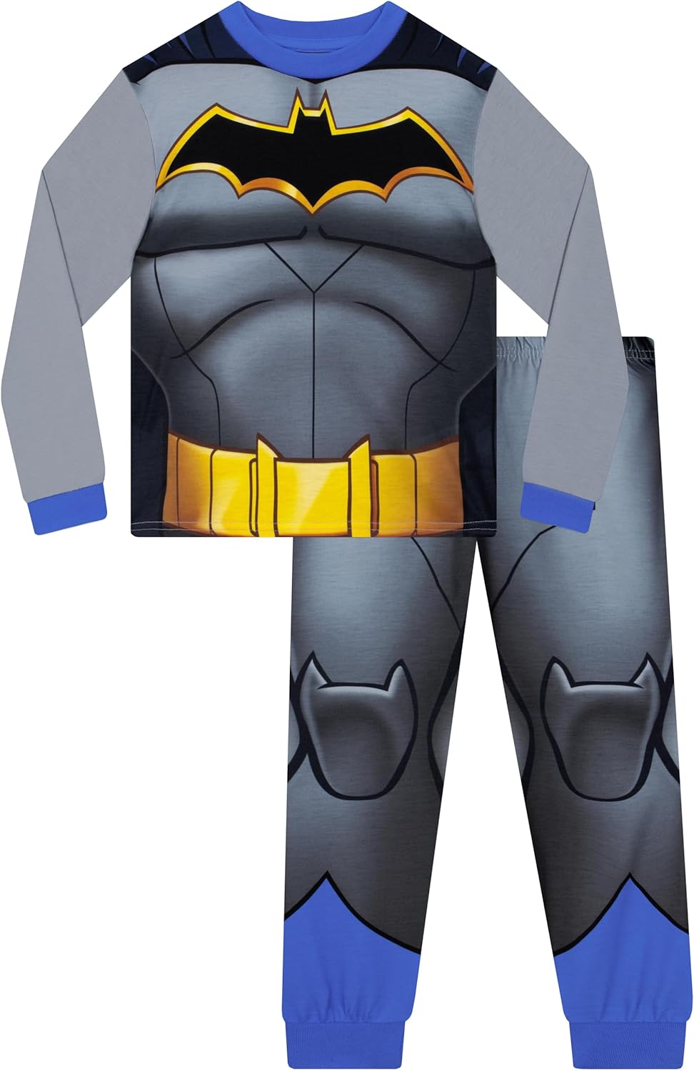 DC Comics Batman Pajamas, Superhero Boys Pajamas, Batman Boys Pjs, Long Sleeve Kids Pajama Set