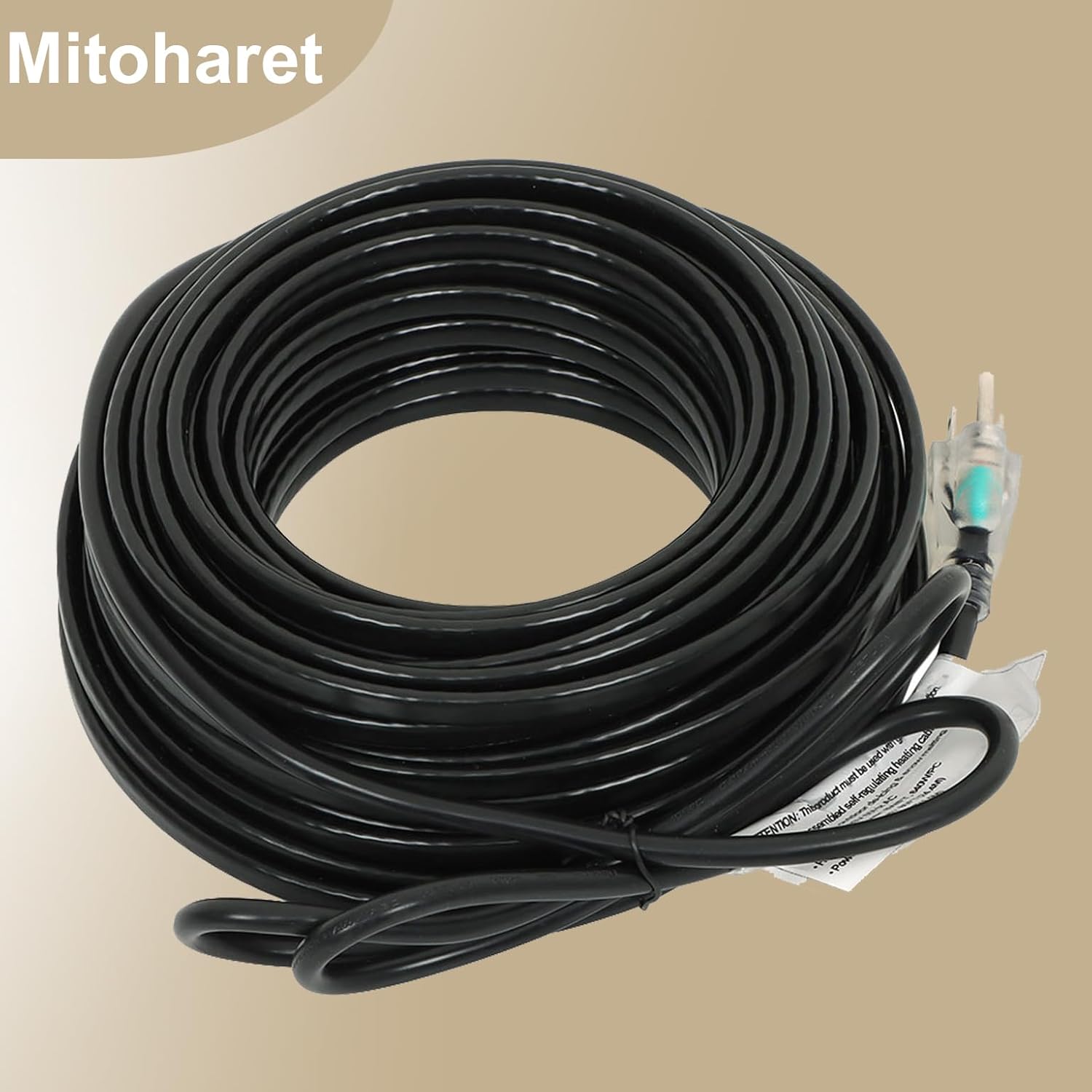 120V 60Hz 80 Feet 8W/Ft Heat Tape for Roof and Gutters Ice Dam Aluminum Clip with Aluminum Hook Roof Heat Cable Snow De-Icing Kit