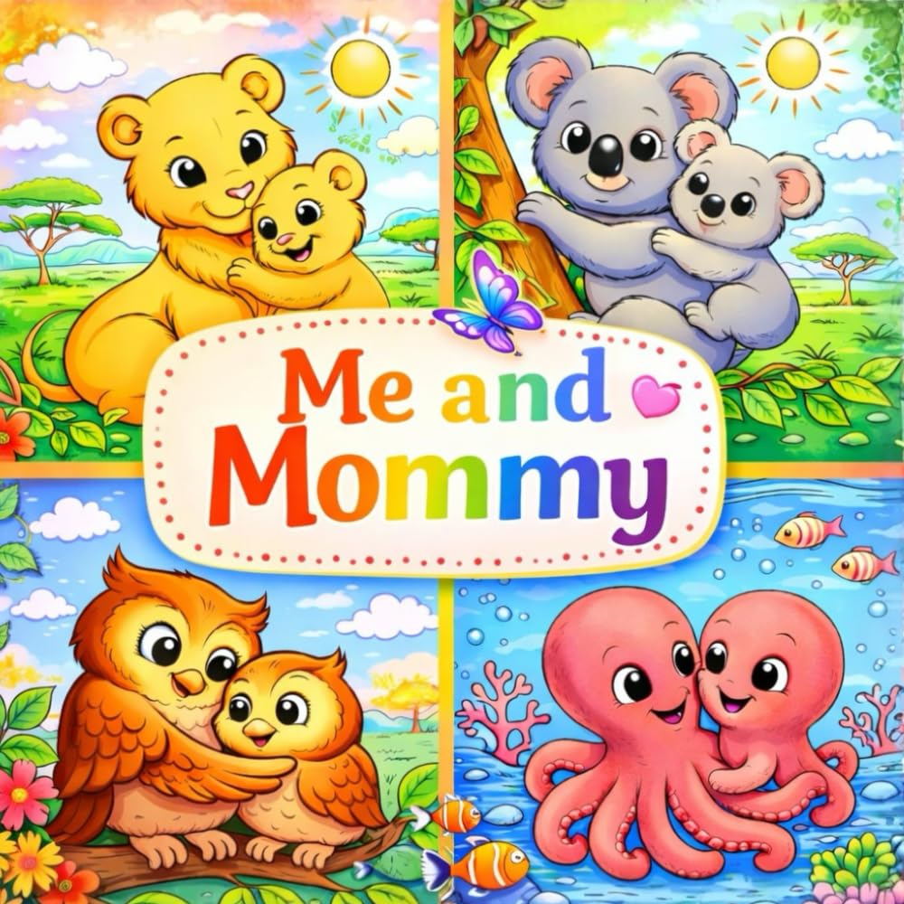 Me and mommy: Sweet Mom and Baby Animals to Color – A Creative and Relaxing Coloring Book for Kids