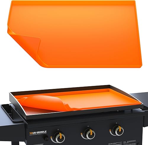 Tapete de silicona para parrilla Blackstone de 28 pulgadas, resistente de grado alimenticio, protege tu plancha de la suciedad y el óxido durante