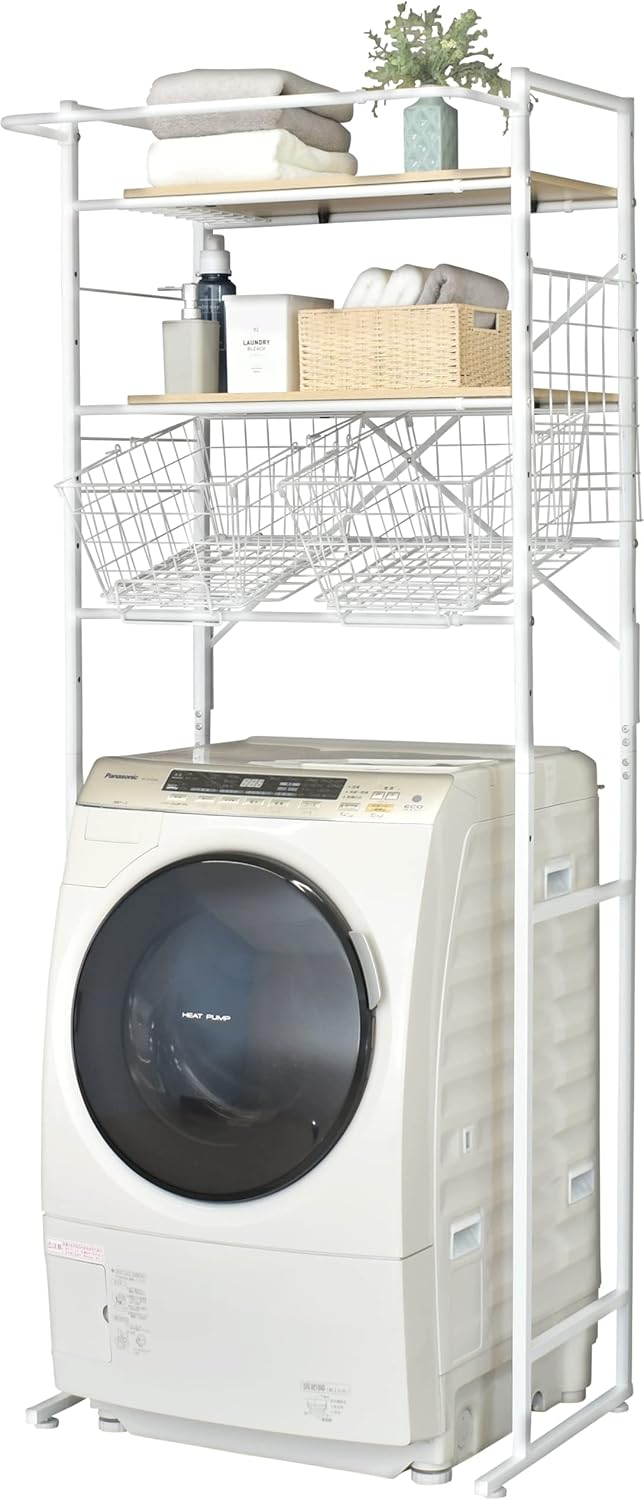 すきま収納 幅30cm 洗濯パンまたげる ハイタイプ ランドリー 作業台