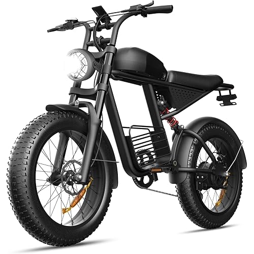 Electric Bike for Adults, 1000W/1500W/3000W Ebike 48V 15/20/35AH E Bike 20" Fat Tire 30/34/37MPH 40/47/100 Miles Adult Electric Bicycles, 3 Modes Electric Dirt Bike, All-Terrain Off-Road Motorcycle