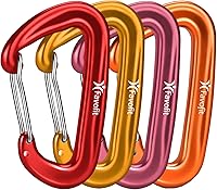 Vista 11 de Clips de Mosquetón de Servicio Pesado 12KN - Favofit Mosquetones Pequeños de 3.2'' para Senderismo Camping Hamacas Llaves Llaveros Correas