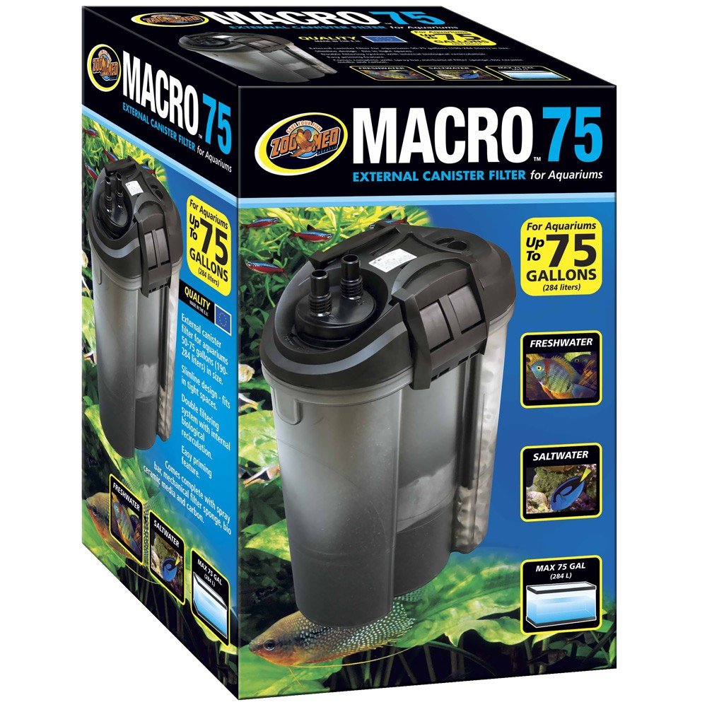 Zoo Med 78058 Macro External Canister Filter, 75 Gallon