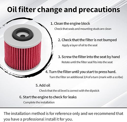 Miniatura 4 de Filtro de aceite para motocicleta 145 compatible con YAMAHA XVS650 XVS 650 V-STAR CLASSIC Custom 650  XV250 XV 250 Virago V-star  XVS1100 XVS 1100