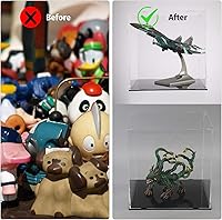 Vista 4 de A+ DESIGN Caja de exhibición de acrílico transparente para armar objetos coleccionables, funda de vidrio alternativa para exhibición de figuras