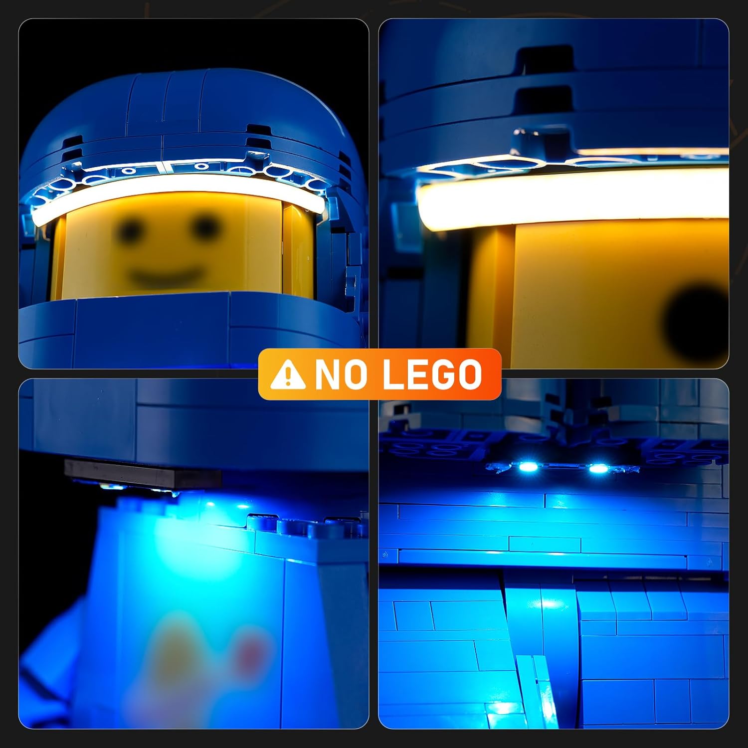 LIGHTAILING Led Light for Lego-40921 Minifigures Up-Scaled Blue Astronaut Minifigure - Easy Install, Hidden Wiring, Home Decor & Gift-Ready (Model Not Included)