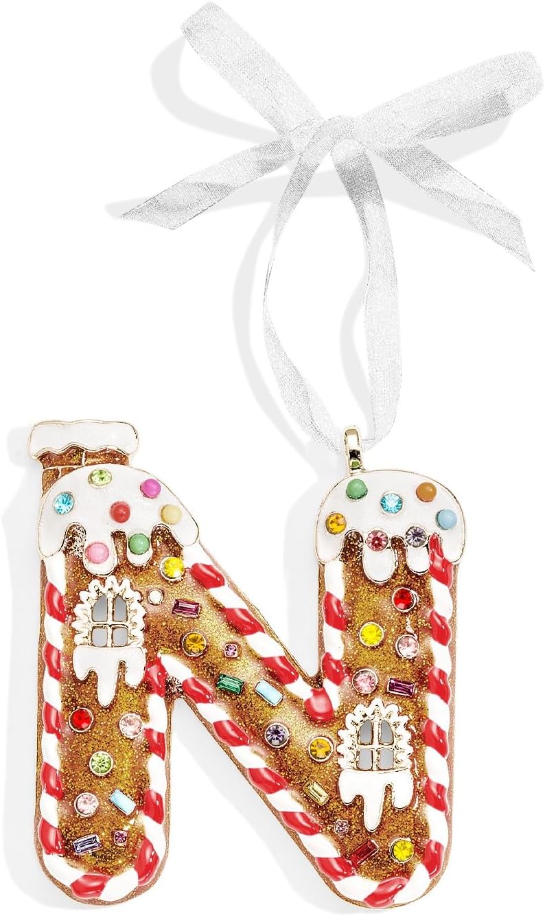 Christmas Letter Ornaments, Letter M Ornaments for Christmas Tree