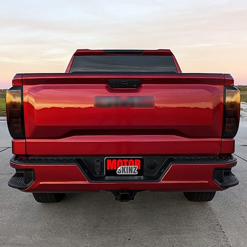 Miniatura 5 de SlickMod Tinte de humo de vinilo precortado para GMC Sierra 1500 2019-2023 (no LED) (20% humo oscuro, 1. luz trasera)