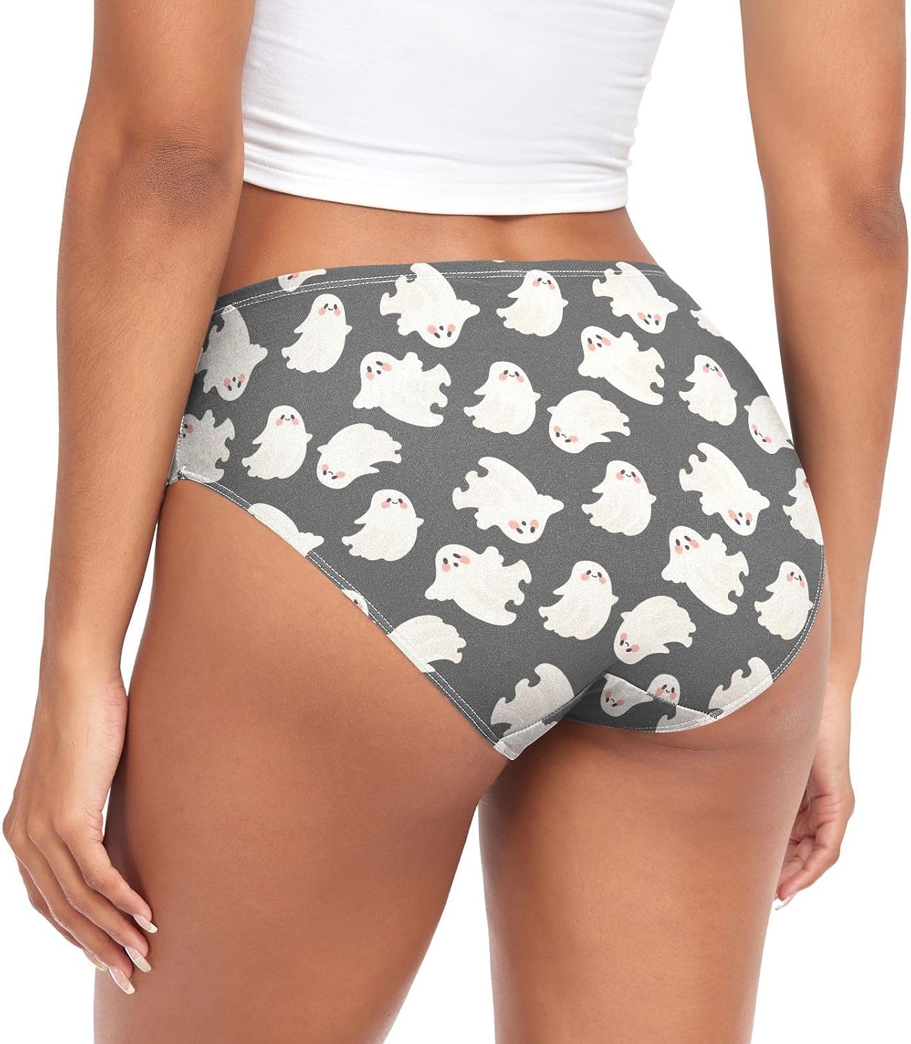 vvfelixl Cool Shark Text Blue Panties for Women Women Underwear Cheeky Panties for Women XS