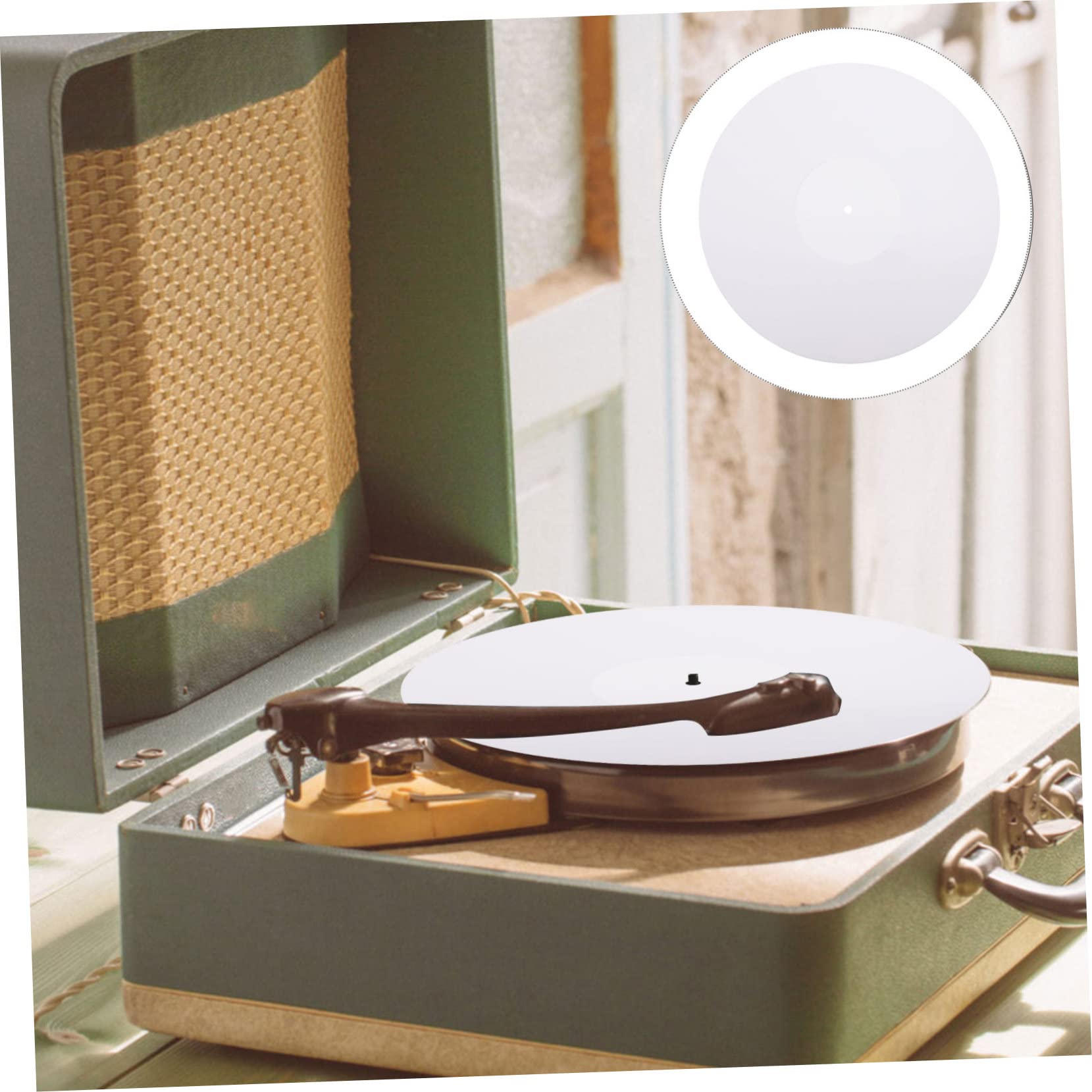 NUOBESTY 1pezzi Tappetino per Giradischi in Acrilico i Dischi e Riduce Vibrazioni per Dischi Audio Domestici Tappetino in Vinile