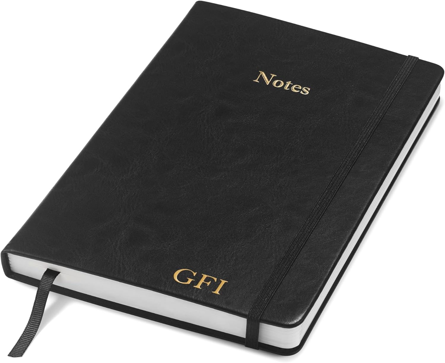Wykeham's Executive Notebook – 8.5" x 5.5" – Customization Available (Black – Dotted)