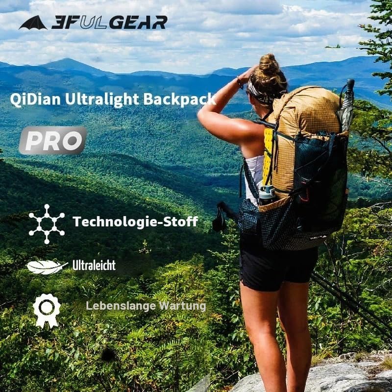 3F UL GEAR QiDian Pro UL 46+10L Rucksack Outdoor Klettern Tasche Camping Wandern Taschen UHMWPE Ultraleicht
