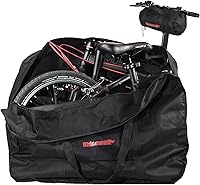 CamGo 20 Inch Waterproof Folding Bike Travel Bag - Durable Transport Case for 14-20" Bikes, Air Train Car Ready (Black)
