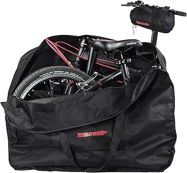 CamGo 20 Inch Folding Bike Bag - Waterproof Bicycle Travel Case Outdoors Bike Transport Bag for Cars Train Air Travel Black, 20 inch