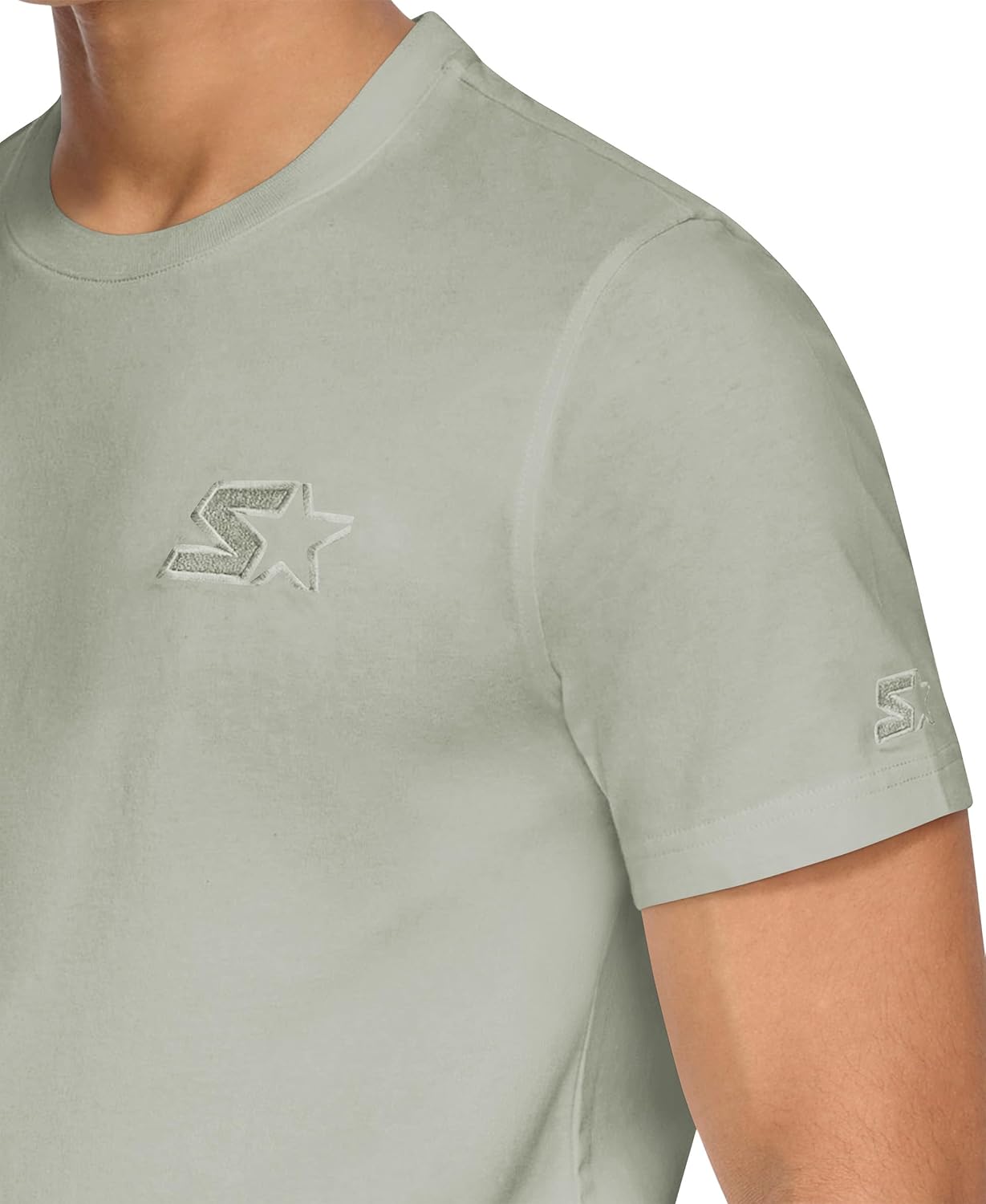 Starter Mens Classic-fit Embroidered Logo Graphic T-Shirt - Image 3