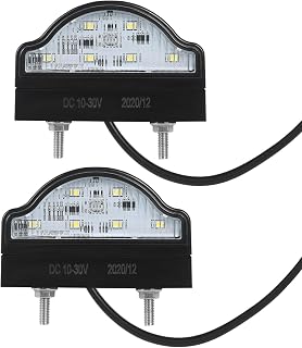 AOHEWEI 2 luces LED para matrícula, 12~24 V, impermeables, perfectas para coche, remolque, camión, barco o camión